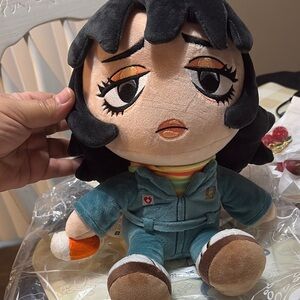 Plush Doll with Blue Outfit and Orange Accents Anya collectible